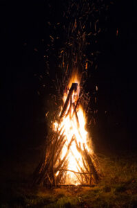 Feu de saint Jean à la ferme des Simples